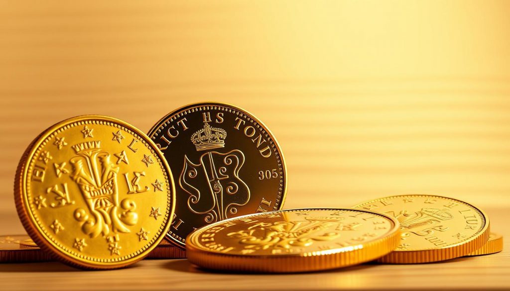 A detailed illustration of gold sovereigns against a soft, muted background, capturing the essence of inheritance tax exemptions in the UK. The foreground features several gleaming gold coins, meticulously rendered with a focus on their intricate designs and textures. The middle ground showcases a subtle, elegant background, perhaps a wooden surface or a patterned fabric, providing a harmonious context. The lighting is warm and natural, casting gentle shadows and highlights to accentuate the richness of the gold. The overall mood is one of sophistication and authority, reflecting the importance of the subject matter. A detailed illustration of gold sovereigns against a soft, muted background, capturing the essence of inheritance tax exemptions in the UK. The foreground features several gleaming gold coins, meticulously rendered with a focus on their intricate designs and textures. The middle ground showcases a subtle, elegant background, perhaps a wooden surface or a patterned fabric, providing a harmonious context. The lighting is warm and natural, casting gentle shadows and highlights to accentuate the richness of the gold. The overall mood is one of sophistication and authority, reflecting the importance of the subject matter.