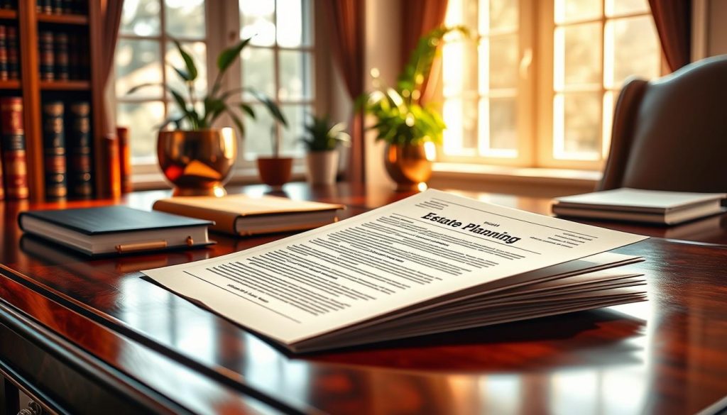 A meticulously rendered estate planning document resting on a polished mahogany desk, surrounded by elegant legal books and a tasteful arrangement of potted plants. Warm, directional lighting from a large window casts a soft glow, emphasizing the intricate details of the document's typography and layout. The overall scene conveys a sense of professionalism, attention to detail, and the gravity of the estate planning process for civil partnerships. A meticulously rendered estate planning document resting on a polished mahogany desk, surrounded by elegant legal books and a tasteful arrangement of potted plants. Warm, directional lighting from a large window casts a soft glow, emphasizing the intricate details of the document's typography and layout. The overall scene conveys a sense of professionalism, attention to detail, and the gravity of the estate planning process for civil partnerships.