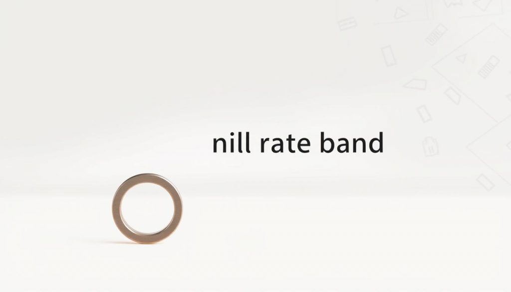 A minimalist, elegantly designed illustration depicting the concept of "nil rate band inheritance tax". In the foreground, a sleek, modern icon or symbol representing the nil rate band, rendered in muted metallic tones against a clean, light background. In the middle ground, a soft, atmospheric gradient or subtle textures conveying a sense of financial planning and wealth transfer. The background features a subtle, blurred pattern or motif suggestive of legal documents, forms, or financial paperwork, creating a cohesive, professional aesthetic. The overall mood is one of clarity, simplicity, and the importance of understanding tax-efficient estate planning. A minimalist, elegantly designed illustration depicting the concept of "nil rate band inheritance tax". In the foreground, a sleek, modern icon or symbol representing the nil rate band, rendered in muted metallic tones against a clean, light background. In the middle ground, a soft, atmospheric gradient or subtle textures conveying a sense of financial planning and wealth transfer. The background features a subtle, blurred pattern or motif suggestive of legal documents, forms, or financial paperwork, creating a cohesive, professional aesthetic. The overall mood is one of clarity, simplicity, and the importance of understanding tax-efficient estate planning.