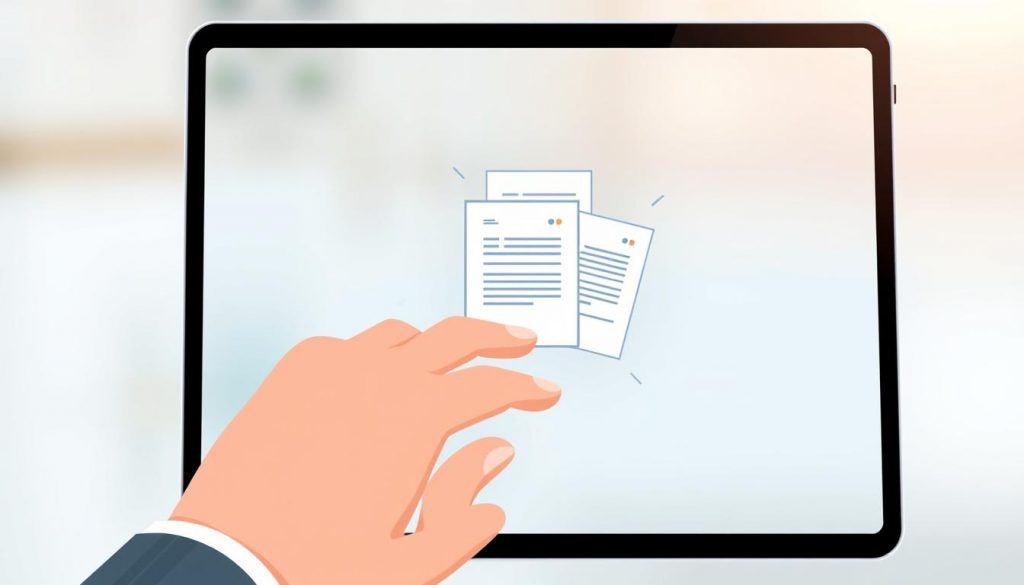 A modern, minimalist illustration of the online estate planning process. In the foreground, an adult hand using a tablet device, navigating through a clean, intuitive digital interface. The middle ground features a stylized representation of legal documents, signifying the essential components of an estate plan. The background is a soft, gradient blur, creating a sense of focus and depth. The overall aesthetic is sleek, technology-driven, and conveys a sense of security and professionalism, reflecting the sensitive nature of the subject matter. A modern, minimalist illustration of the online estate planning process. In the foreground, an adult hand using a tablet device, navigating through a clean, intuitive digital interface. The middle ground features a stylized representation of legal documents, signifying the essential components of an estate plan. The background is a soft, gradient blur, creating a sense of focus and depth. The overall aesthetic is sleek, technology-driven, and conveys a sense of security and professionalism, reflecting the sensitive nature of the subject matter.