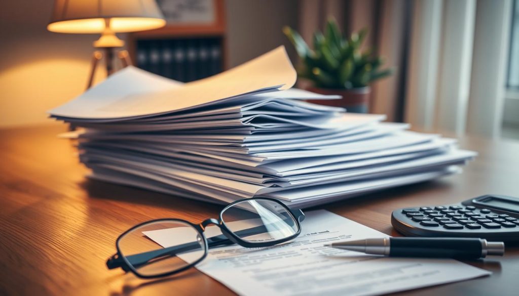 A neatly stacked pile of legal documents, financial papers, and a calculator resting on a wooden desk. Warm lighting from a nearby lamp casts a cozy glow, while a potted plant adds a touch of nature. In the foreground, a pair of reading glasses and a pen wait to be used, conveying the sense of an important, thoughtful process. The overall scene exudes a mood of diligence, organization, and attention to detail - reflecting the care and consideration required when navigating the costs of a lasting power of attorney. A neatly stacked pile of legal documents, financial papers, and a calculator resting on a wooden desk. Warm lighting from a nearby lamp casts a cozy glow, while a potted plant adds a touch of nature. In the foreground, a pair of reading glasses and a pen wait to be used, conveying the sense of an important, thoughtful process. The overall scene exudes a mood of diligence, organization, and attention to detail - reflecting the care and consideration required when navigating the costs of a lasting power of attorney.