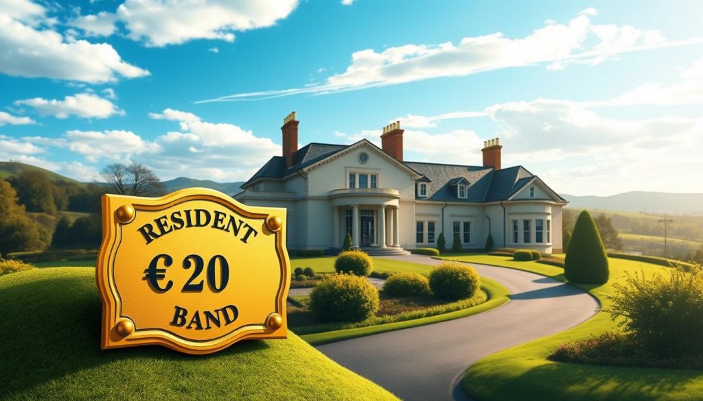 A serene, high-resolution illustration depicting the current Residence Nil Rate Band amount in the UK. The scene features a stately, Georgian-style manor house set against a backdrop of rolling hills and a vibrant blue sky. The foreground showcases a detailed gold-plated plaque displaying the precise Residence Nil Rate Band value, with a delicate shadow cast by natural lighting. The mid-ground includes lush gardens and a winding driveway leading up to the grand entrance. The overall mood is one of sophistication, wealth, and the importance of the Residence Nil Rate Band policy within the UK tax system. A serene, high-resolution illustration depicting the current Residence Nil Rate Band amount in the UK. The scene features a stately, Georgian-style manor house set against a backdrop of rolling hills and a vibrant blue sky. The foreground showcases a detailed gold-plated plaque displaying the precise Residence Nil Rate Band value, with a delicate shadow cast by natural lighting. The mid-ground includes lush gardens and a winding driveway leading up to the grand entrance. The overall mood is one of sophistication, wealth, and the importance of the Residence Nil Rate Band policy within the UK tax system.