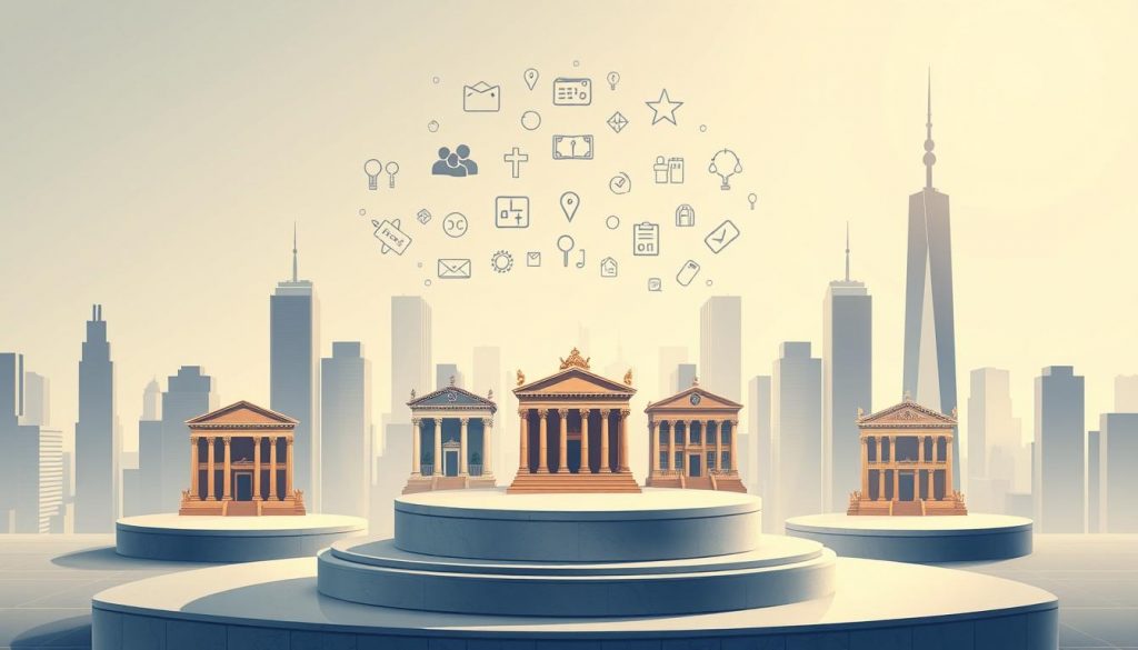 A sprawling, meticulously detailed illustration showcasing various types of trusts. In the foreground, a central pedestal displays distinct trust structures - bare, living, and dynasty trusts - each rendered with intricate architectural and ornamental details. In the middle ground, a series of trust-related icons and symbols hover in a serene, minimalist composition. The background features a sleek, high-contrast cityscape, bathed in soft, directional lighting that accentuates the dimensional qualities of the central elements. The overall scene conveys a sense of authority, professionalism, and the nuanced expertise required to navigate the complexities of trust formation and management. A sprawling, meticulously detailed illustration showcasing various types of trusts. In the foreground, a central pedestal displays distinct trust structures - bare, living, and dynasty trusts - each rendered with intricate architectural and ornamental details. In the middle ground, a series of trust-related icons and symbols hover in a serene, minimalist composition. The background features a sleek, high-contrast cityscape, bathed in soft, directional lighting that accentuates the dimensional qualities of the central elements. The overall scene conveys a sense of authority, professionalism, and the nuanced expertise required to navigate the complexities of trust formation and management.