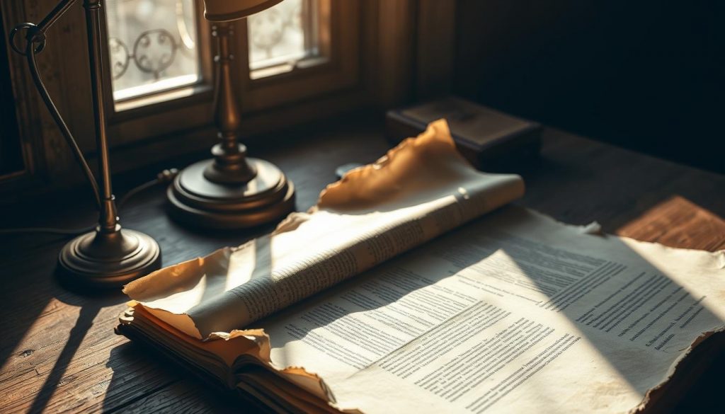 A worn, aged legal document lays open on a weathered wooden table, partially obscured by shadows cast from a lone desk lamp. The parchment's edges are tattered, hinting at the passage of time. Sunlight filters in through a nearby window, casting a warm, contemplative glow across the scene. The document's text is illegible, but its presence conveys a sense of the enduring power it once held - a power now waning, perhaps questioned or challenged. The overall mood is one of uncertainty, as if the viewer is left to ponder the validity and significance of this once-vital legal instrument. A worn, aged legal document lays open on a weathered wooden table, partially obscured by shadows cast from a lone desk lamp. The parchment's edges are tattered, hinting at the passage of time. Sunlight filters in through a nearby window, casting a warm, contemplative glow across the scene. The document's text is illegible, but its presence conveys a sense of the enduring power it once held - a power now waning, perhaps questioned or challenged. The overall mood is one of uncertainty, as if the viewer is left to ponder the validity and significance of this once-vital legal instrument.