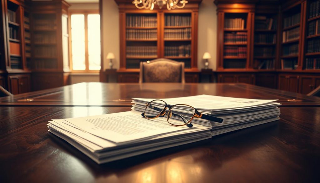 An elegant, high-key interior setting with a large wooden desk and bookshelves in the background. On the desk, a stack of documents and a pair of reading glasses, signifying the focus on inheritance tax exemptions. The lighting is warm and directional, casting subtle shadows and highlights on the documents. The composition emphasizes the centrality of the desk and the importance of the subject matter. The overall mood is one of professionalism and attention to detail, reflecting the nuances of navigating inheritance tax laws. An elegant, high-key interior setting with a large wooden desk and bookshelves in the background. On the desk, a stack of documents and a pair of reading glasses, signifying the focus on inheritance tax exemptions. The lighting is warm and directional, casting subtle shadows and highlights on the documents. The composition emphasizes the centrality of the desk and the importance of the subject matter. The overall mood is one of professionalism and attention to detail, reflecting the nuances of navigating inheritance tax laws.