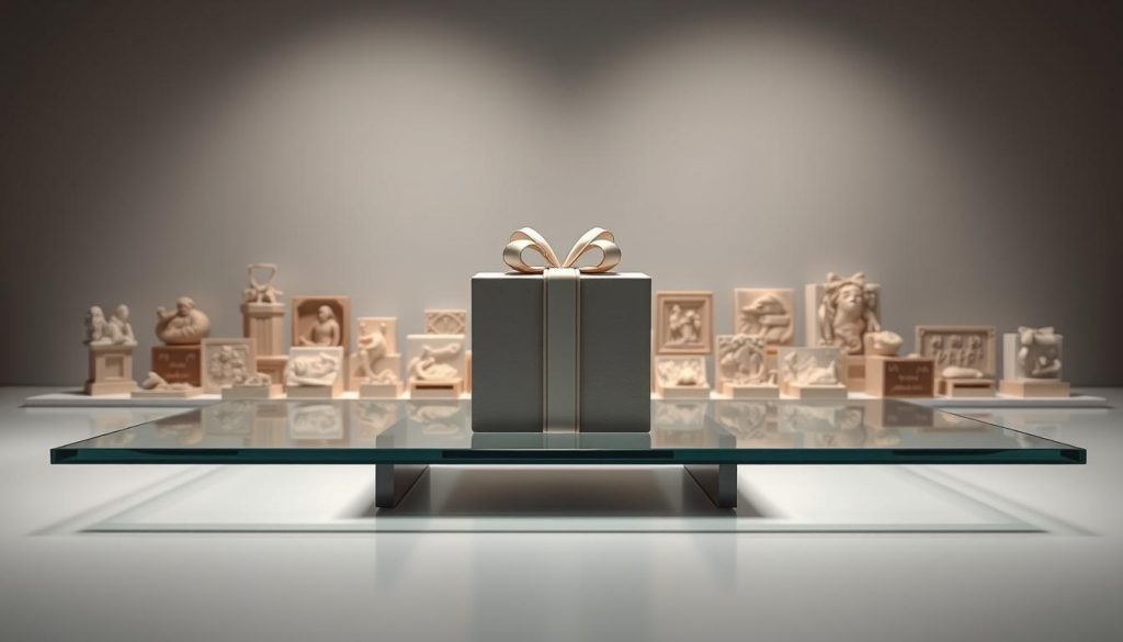 An expansive studio scene capturing the "Gift Hold Over Relief" alongside a comparative display of other prominent tax relief measures. Centered on a sleek glass table, the focal "Gift Hold Over Relief" model is illuminated by soft, diffused lighting, its contours and details meticulously rendered. In the background, an array of smaller, supporting relief models are arrayed, allowing for a side-by-side visual analysis. The scene is set against a minimalist, high-contrast backdrop, emphasizing the sculptural qualities of the subjects. Subtle reflections on the tabletop surface add depth and a sense of three-dimensionality to the overall composition. The lighting, perspective, and overall aesthetics convey a sense of careful curation, inviting the viewer to closely examine and compare the different tax relief options. An expansive studio scene capturing the "Gift Hold Over Relief" alongside a comparative display of other prominent tax relief measures. Centered on a sleek glass table, the focal "Gift Hold Over Relief" model is illuminated by soft, diffused lighting, its contours and details meticulously rendered. In the background, an array of smaller, supporting relief models are arrayed, allowing for a side-by-side visual analysis. The scene is set against a minimalist, high-contrast backdrop, emphasizing the sculptural qualities of the subjects. Subtle reflections on the tabletop surface add depth and a sense of three-dimensionality to the overall composition. The lighting, perspective, and overall aesthetics convey a sense of careful curation, inviting the viewer to closely examine and compare the different tax relief options.