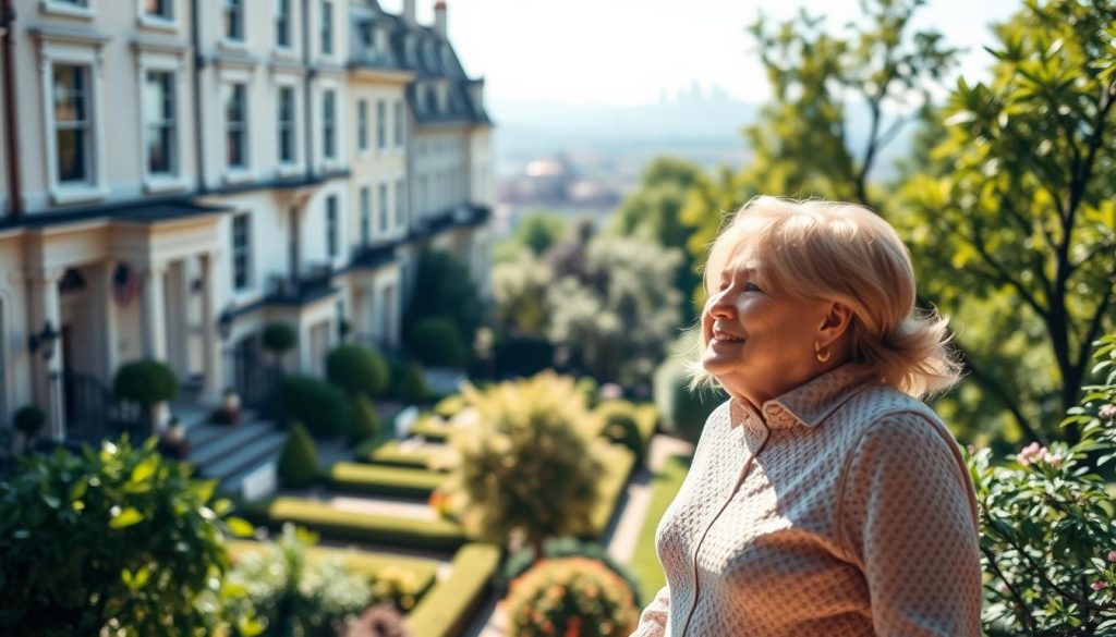 Residence Nil Rate Band transfer benefits: a serene, sun-dappled financial landscape. In the foreground, a stately townhouse, its elegant façade reflecting the tranquil beauty of a lush garden. In the middle ground, figures representing a married couple, their faces warm with contentment, as they consider the financial advantages of the Residence Nil Rate Band transfer. The background, a softly blurred cityscape, suggests the broader context of wealth preservation and intergenerational wealth transfer. Soft, diffused lighting and a subtle color palette evoke a sense of financial security and well-being. Captured with a wide-angle lens, the scene conveys a holistic, contemplative perspective on the Residence Nil Rate Band's benefits.