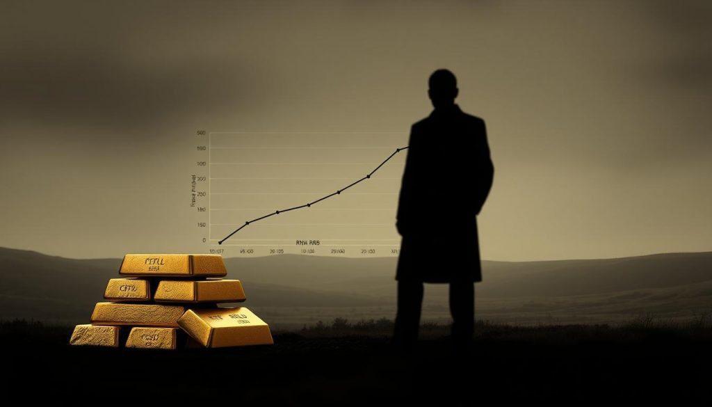 a detailed, photorealistic digital illustration of the tapering impact of the Residence Nil Rate Band (RNRB) on inheritance tax. In the foreground, a stack of gold bars representing a high-value estate, with a shadowy outline of a person standing next to it. In the middle ground, a graph showing the gradual reduction of the RNRB threshold as the estate value increases, casting a subtle overlay on the scene. The background features a muted, textured landscape with a sense of financial gravity, conveying the serious implications of the RNRB tapering. Realistic lighting and depth of field create a somber, impactful mood, emphasizing the significance of this tax policy for high-net-worth individuals. a detailed, photorealistic digital illustration of the tapering impact of the Residence Nil Rate Band (RNRB) on inheritance tax. In the foreground, a stack of gold bars representing a high-value estate, with a shadowy outline of a person standing next to it. In the middle ground, a graph showing the gradual reduction of the RNRB threshold as the estate value increases, casting a subtle overlay on the scene. The background features a muted, textured landscape with a sense of financial gravity, conveying the serious implications of the RNRB tapering. Realistic lighting and depth of field create a somber, impactful mood, emphasizing the significance of this tax policy for high-net-worth individuals.