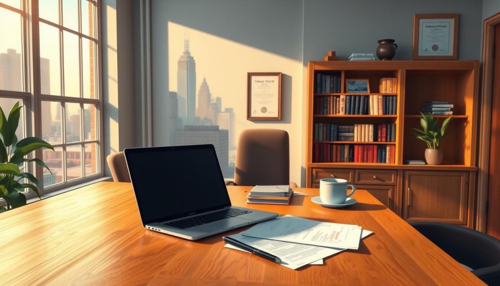 a highly detailed digital painting of a financial planning office, featuring a large oak desk with a laptop, papers, and a mug of coffee in the foreground. In the middle ground, a bookshelf with finance-related books and a framed certificate on the wall. The background depicts a window with a cityscape outside, illuminated by warm, natural lighting. The overall mood is one of professionalism, expertise, and a focus on inheritance tax planning. a highly detailed digital painting of a financial planning office, featuring a large oak desk with a laptop, papers, and a mug of coffee in the foreground. In the middle ground, a bookshelf with finance-related books and a framed certificate on the wall. The background depicts a window with a cityscape outside, illuminated by warm, natural lighting. The overall mood is one of professionalism, expertise, and a focus on inheritance tax planning.