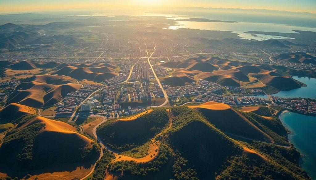A sweeping panorama of nations with no estate tax, captured in a stunning aerial view. A tapestry of diverse landscapes unfolds, from rolling hills and sprawling cities to sun-kissed coastlines. The scene is bathed in a warm, golden light, evoking a sense of prosperity and opportunity. In the foreground, key landmarks and iconic structures stand as symbols of these tax-free havens, inviting the viewer to explore their unique cultural and economic landscapes. The middle ground features lush, verdant vegetation and winding roads, suggesting the vibrant, thriving nature of these countries. In the distance, the horizon is dotted with towering mountains and distant horizons, creating a sense of depth and scale. The overall composition conveys a sense of welcoming, stability, and financial freedom.