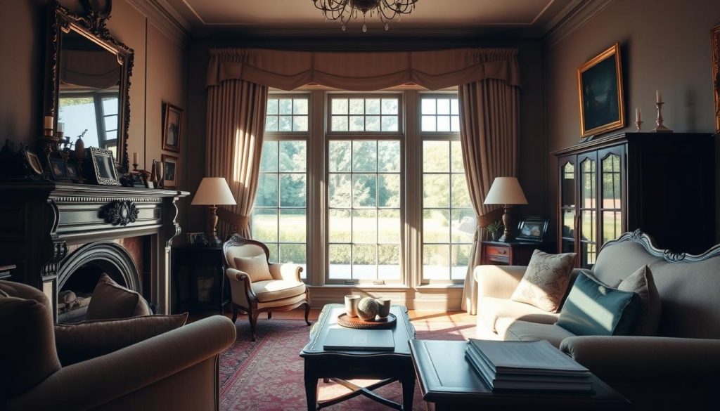 A cozy British expat's living room, with an elegant fireplace and plush armchairs. Sunlight filters through the large windows, highlighting an ornate mantelpiece adorned with family photographs and antique trinkets. On a mahogany side table, a stack of legal documents and a laptop hint at the complexities of overseas inheritance tax. The overall atmosphere is one of refined sophistication, as the expat navigates the challenges of managing their holiday home and estate across international borders. A cozy British expat's living room, with an elegant fireplace and plush armchairs. Sunlight filters through the large windows, highlighting an ornate mantelpiece adorned with family photographs and antique trinkets. On a mahogany side table, a stack of legal documents and a laptop hint at the complexities of overseas inheritance tax. The overall atmosphere is one of refined sophistication, as the expat navigates the challenges of managing their holiday home and estate across international borders.