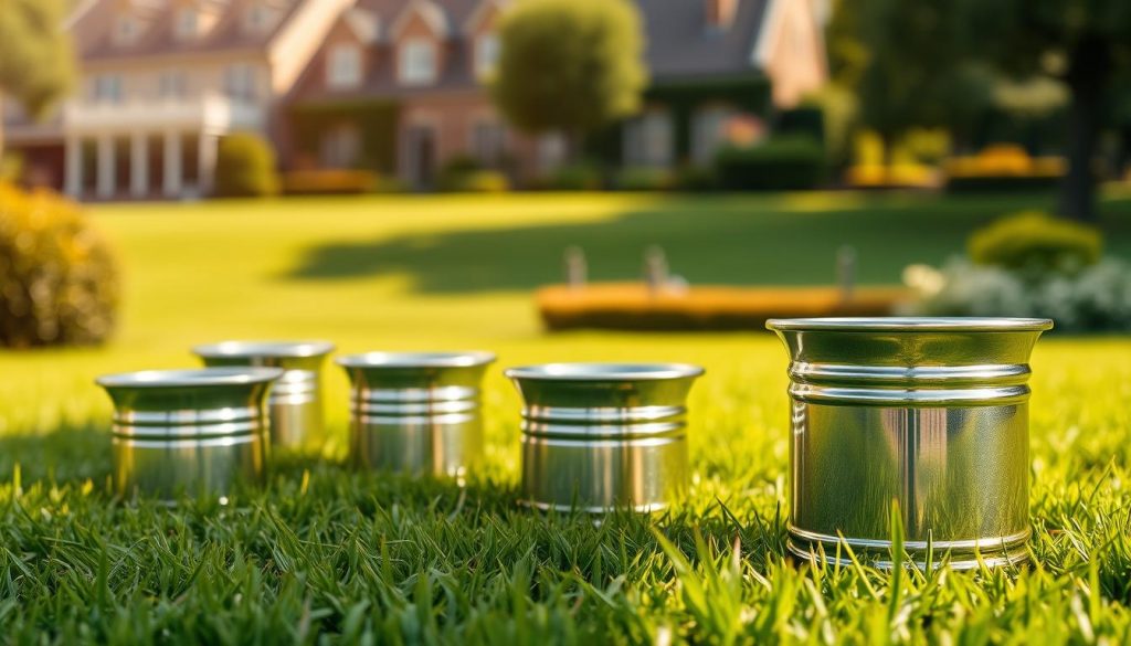 A tranquil outdoor scene, a well-manicured estate in the background, with several neatly arranged pension pots in the foreground. The pots are made of gleaming metal, reflecting the warm sunlight that bathes the scene. The pots are evenly spaced, creating a sense of order and organization. The lush, green grass underfoot complements the metallic hues of the pension pots, creating a harmonious visual balance. The overall atmosphere is one of security, stability, and responsible financial planning. A tranquil outdoor scene, a well-manicured estate in the background, with several neatly arranged pension pots in the foreground. The pots are made of gleaming metal, reflecting the warm sunlight that bathes the scene. The pots are evenly spaced, creating a sense of order and organization. The lush, green grass underfoot complements the metallic hues of the pension pots, creating a harmonious visual balance. The overall atmosphere is one of security, stability, and responsible financial planning.