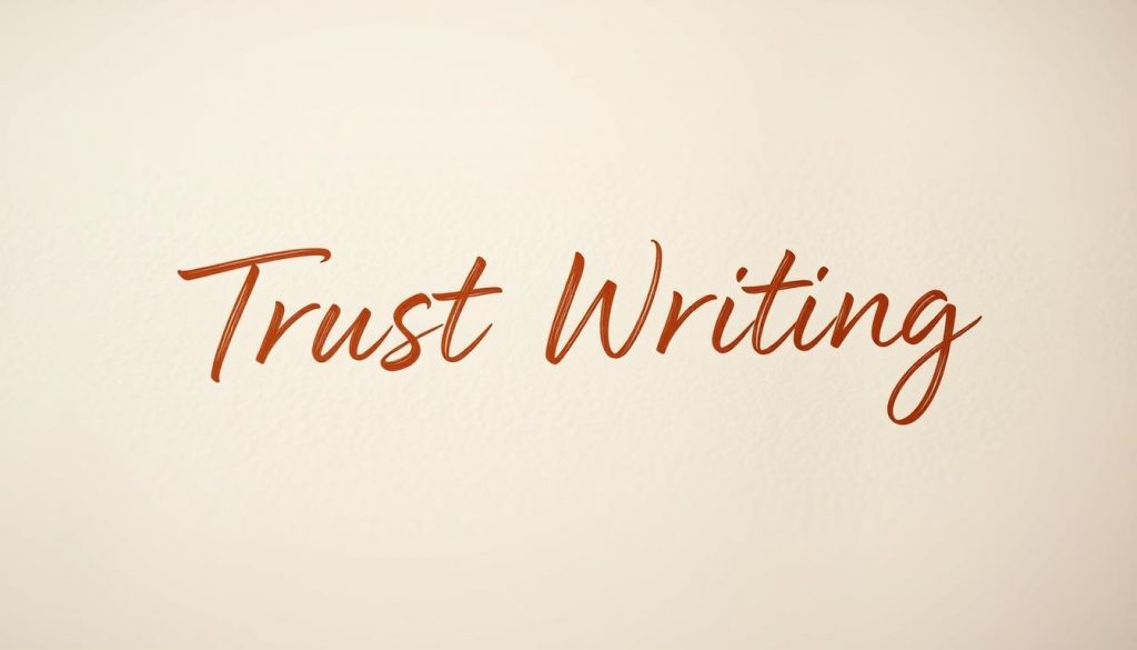trust writing trust writing
