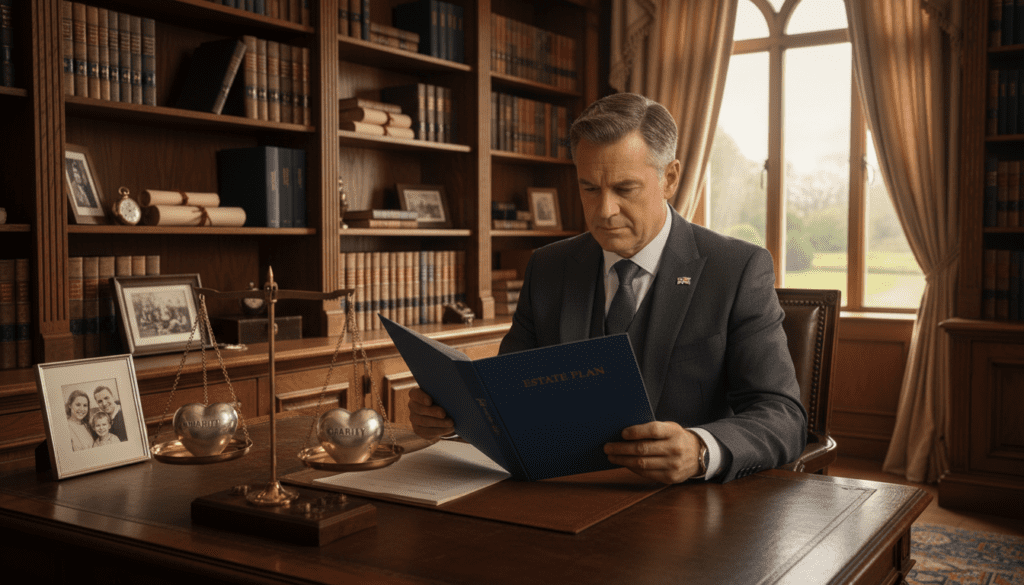 leaving part of estate to charity and part to family uk