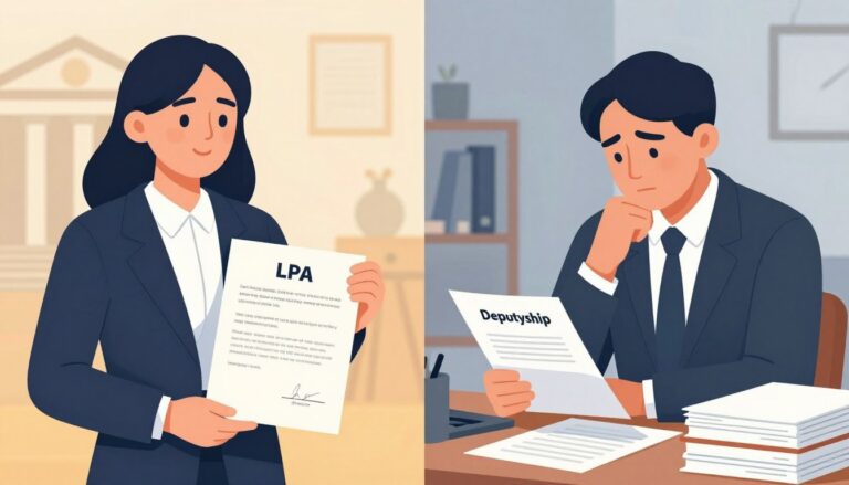 what is the difference between an LPA and a deputyship order